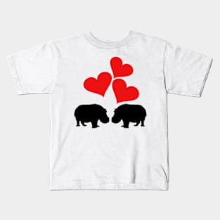 Hearts & Hippos Kids T-Shirt